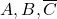 A, B, \overline{C}